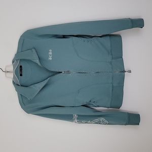 BCBG Maxazria Pastel Teal Zip Up Jacket L